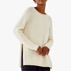 Eileen Fisher NWT Ballet Neck Alpaca Pullover Sweater